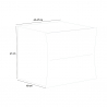 Table de chevet design blanc brillant 2 tiroirs Arco Smart Réductions