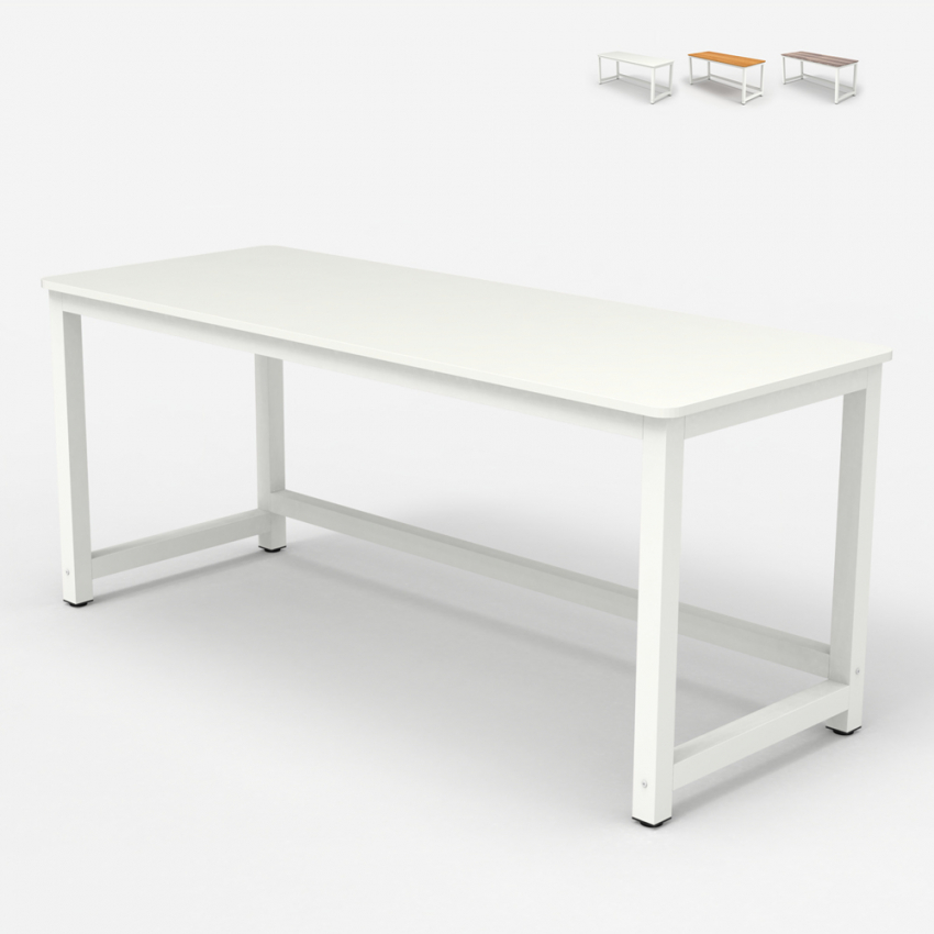 Bureau design métal blanc rectangulaire 160x70cm Bridgewhite 160 Bureau design métal blanc rectangulaire 160x70cm Bridgewhite 160