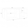Sideboard 210 cm 6 Türen Eingang Esszimmer Zet Fabrik Ardesia L Modell