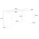 Metis Up Sideboard Wohnzimmer 2 Türen 3 Schubladen 170 cm Hochglanz Weiß Kommode Rabatte