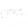TV-Schrank 190cm, 4 Türen, 2 Regale, modernes Design, Pillon Ardesia XL Lagerbestand