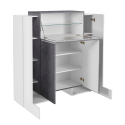 Vitrine Anrichte 2 Türen Wohnzimmer Esszimmer Pillon Trivum Ardesia Sales