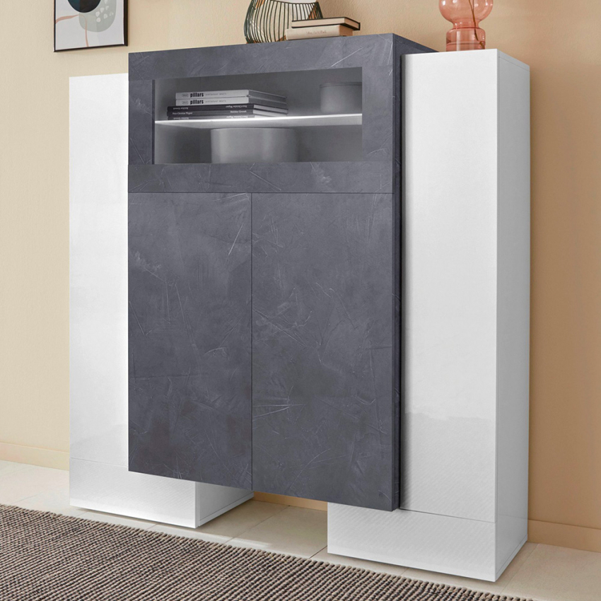 Vitrine Anrichte 2 Türen Wohnzimmer Esszimmer Pillon Trivum Ardesia Aktion Vitrine Anrichte 2 Türen Wohnzimmer Esszimmer Pillon Trivum Ardesia Aktion