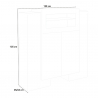 Vitrine 130cm mit 2 Türen Anrichte Wohnzimmer Esszimmer Pillon Trivum Lagerbestand