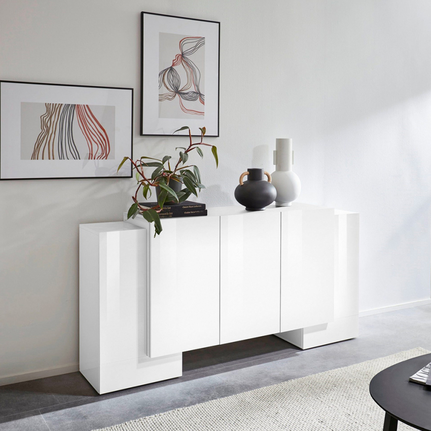 Sideboard 170cm Küche Wohnzimmer Anrichte 5 Türen 4 Regalböden Pillon Lumi Aktion Sideboard 170cm Küche Wohnzimmer Anrichte 5 Türen 4 Regalböden Pillon Lumi Aktion