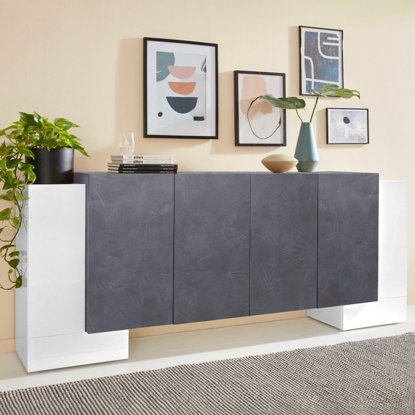 Sideboard 210cm 6 Türen modernes Design Pillon Fabrik Ardesia Aktion Sideboard 210cm 6 Türen modernes Design Pillon Fabrik Ardesia Aktion