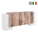 Küchen-/Wohnzimmer-Schrank mit 6 Türen, 210 cm, Design Pillon Fabrik Acero Verkauf