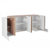 Küchen-/Wohnzimmer-Schrank mit 6 Türen, 210 cm, Design Pillon Fabrik Acero Sales