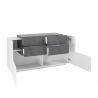 Sideboard 160cm Wohnzimmer Kommode 4 Schubladen 2 Türen Weiß Schiefer New Coro Home Sales