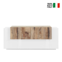 Design Wohnzimmer Sideboard 200cm glänzend weiß Holz Neu Coro Kommode Verkauf