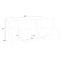 Modernes Design Sideboard 200cm Schiefer weiß glänzend Neu Coro Kommode Katalog
