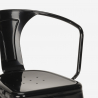 set tisch 80x80cm 4 stühle industriedesign stil küche bar hustle black 