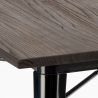 table 80x80cm + 4 chaises design industriel style cuisine et bar hustle black 