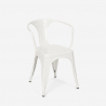 table 80x80cm + 4 chaises style design industriel cuisine bar reims 