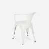 table 80x80cm + 4 chaises style design industriel cuisine bar reims 
