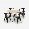 set tisch 80x80cm 4 stühle Lix stil industriedesign bar küche reims light Auswahl
