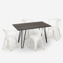set tisch aus holz 120x60cm 4 stühle industriestil küche restaurant wismar Eigenschaften