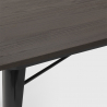 table 120x60cm design industriel + 4 chaises style cuisine bar restaurant caster 