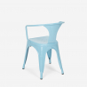table 80x80 + 4 chaises en acier style cuisine bar restaurant century 