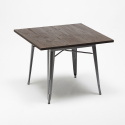 set tisch 80x80cm 4 stühle Lix industrie stil holz metall küche hustle wood 