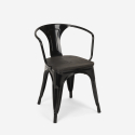 table 80x80 + 4 chaises style industriel bois métal cuisine bar century wood 