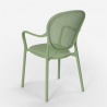 Set tavolo rotondo beige 80cm 2 sedie design moderno esterno Valet 