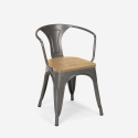 table cuisine 80x80cm + 4 chaises style bois industriel hustle top light 