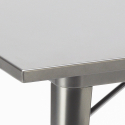 set tavolo industriale 80x80cm 4 sedie legno metallo century top light Misure