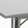set tisch 80x80cm 4 stühle Lix industrie holz metall century top light Maße