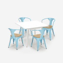 table 80x80cm blanc + 4 chaises style century white top light Catalogue