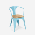 set tavolo industriale 80x80cm 4 sedie legno metallo century top light Costo