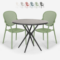 Set 2 sedie tavolo rotondo nero 80cm interno esterno Valet Dark Catalogo
