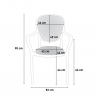 Set Tisch 70x70cm 2 Stühle schwarz für Innen und Außen Lavett Dark 