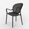 Table Carrée 70x70cm Noire + 2 Chaises jardin terrasse bar restaurant Lavett Dark 