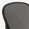 Set tavolo quadrato 70x70cm nero 2 sedie interno esterno Lavett Dark 