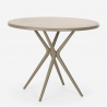 Set Runder Tisch 80cm beige 2 Stühle modernes Design Gianum Kauf