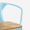 set tavolo 120x60cm 4 sedie Lix legno industriale wismar top light 
