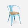 set tavolo 120x60cm 4 sedie Lix legno industriale wismar top light Costo