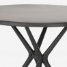 Set 2 Stühle modernes Design runder Tisch schwarz 80cm Gianum Dark 