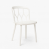 Set 2 sedie polipropilene design tavolo 80cm rotondo beige Kento Scelta