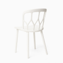 Set 2 sedie polipropilene design tavolo 80cm rotondo beige Kento Modello
