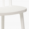 Set 2 sedie polipropilene design tavolo 80cm rotondo beige Kento Misure