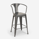 set tisch 60x60cm weiß metall 4 hocker küche bar bucket white Modell