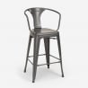 set tisch 60x60cm weiß metall 4 hocker küche bar bucket white Modell