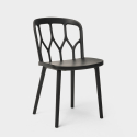 Set 2 sedie design polipropilene tavolo quadrato 70x70cm beige Saiku Prezzo