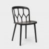 Set 2 sedie design polipropilene tavolo quadrato 70x70cm beige Saiku Prezzo