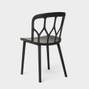 Set 2 sedie design polipropilene tavolo quadrato 70x70cm beige Saiku Costo
