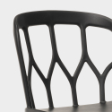 Set 2 sedie design polipropilene tavolo quadrato 70x70cm beige Saiku Acquisto