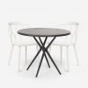 runder Tisch 80cm  schwarz, 2 Stühle aus Polypropylen Kento Dark Katalog