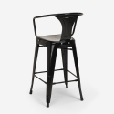  set hoher tisch 60x60cm 4 metallhocker schwarz bar küche bucket black 